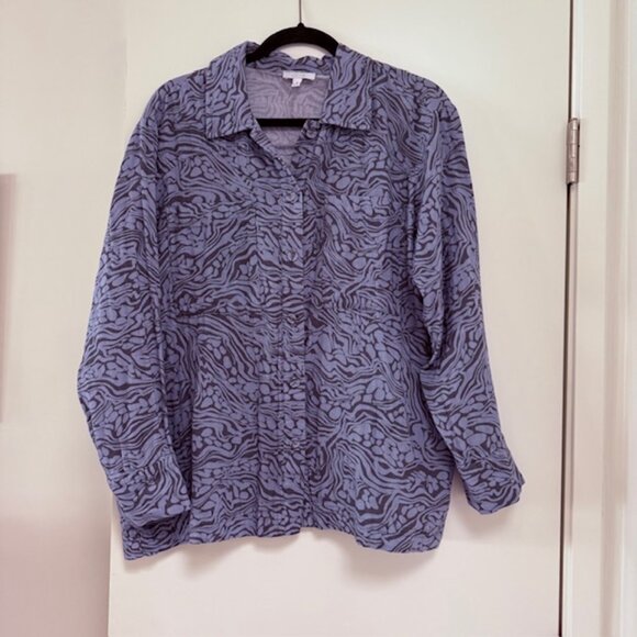 Calmé by Johnny Was Double Pocket Shacket Button Up Shirt - Picture 3 of 6